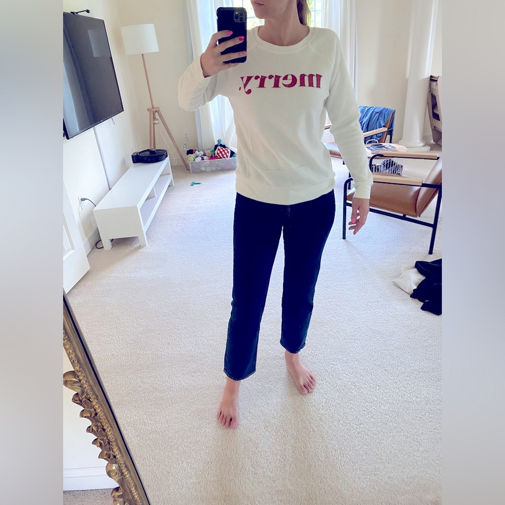 White Merry Sweater